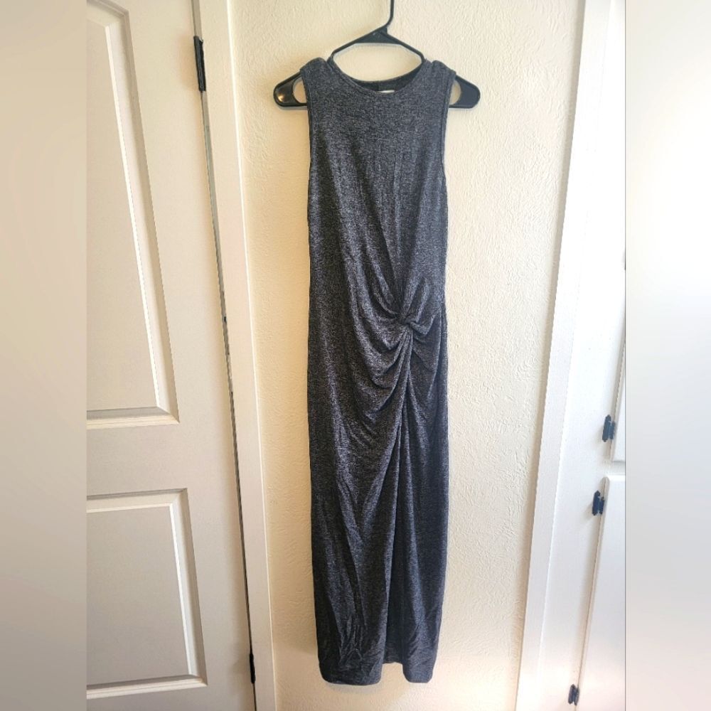 Abercrombie Fitch Knotted Ruched Sleevless Maxi Dress Medium Stretch